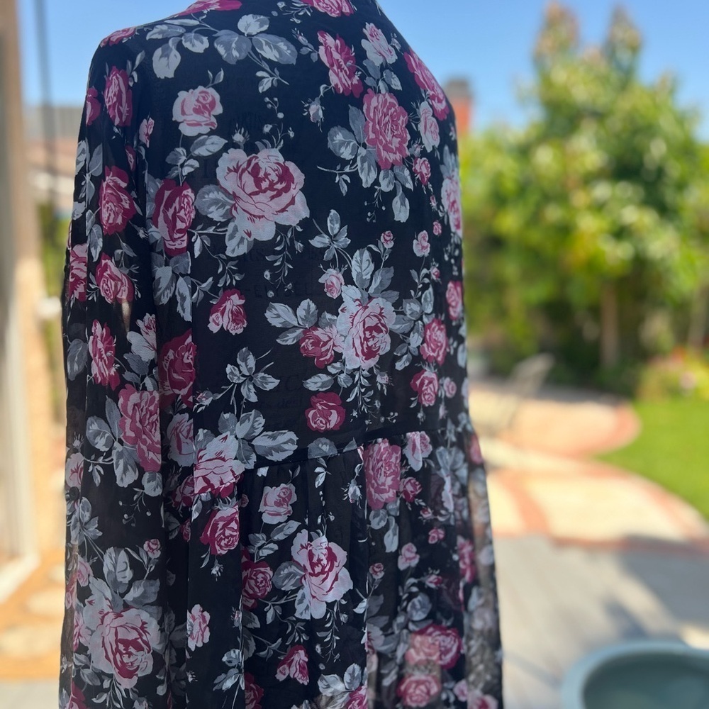 Torrid Pink and Black Dolman Sleeve V-Neck Sundress Size 4X NWOT Summer dress - Picture 4 of 8